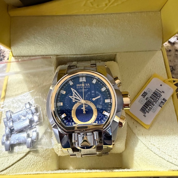 INVICTA Magnum Bolt Zeus 25205 Reserve Chronograph Blue Dial Men's Watch